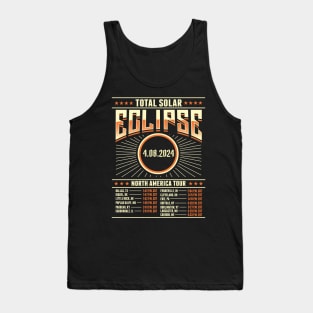 Total Solar Eclipse 2024 North America Tour Tank Top